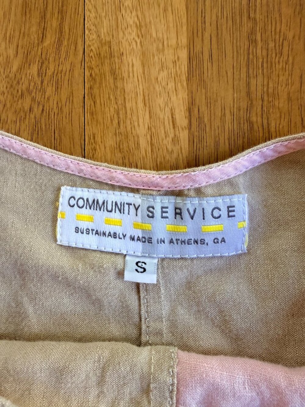Upcycled Linen Colorblock Top - Small - Picture 4 of 8